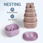 ISSEVE 12Pcs/Set Nesting Silicone Food Storage Containers - Image 3