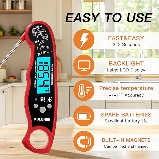 KULUNER TP-01 Waterproof Digital Instant Read Meat Thermometer - Image 2
