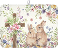 Easter Bunny Dish Drying Mat 18 x 24 Inch Rabbit Dish Drainer Rack Mat Colorful by Unknown
