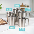 Newness 3-Pack Stainless Steel Measuring Cups Set, Metal Measuring Cup - Image 6