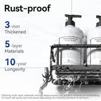 YASONIC Shower Caddy Adhesive, 100% Rustproof Shower Organizer - Image 4