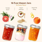 ComSaf Wide Mouth Mason Jars 16 oz - Image 5