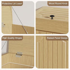 Povrgive Wood Trash Can Cabinet, 13 Gallon Hidden Kitchen Garbage Can - Image 5