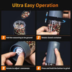 2Pack Electric Salt and Pepper Grinder Set USB Rechargeable - Image 7