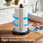 theaoo Paper Towel Holder Countertop, One-Handed Tear Paper Towel Stand - Image 3