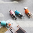 VEVOK CHEF Small Salt and Pepper Grinder 4Pcs Portable Mini Glass Salt Spices - Image 9