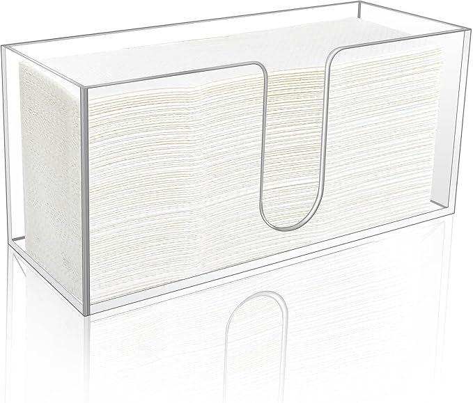 1 Pack Acrylic Paper Towel Holder, Countertop Napkin Dispenser by CDIVEFTN
