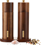 Wooden Salt and Pepper Grinder Set 8 Inch Manual Salt and Pepper Mill by LOYIM