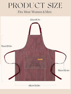 2 Pack Kitchen Cooking Aprons, Soft Aprons - Image 7