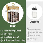 holoith Glass Jars with Bamboo Lids and Spoons, 16 oz Glass Storage Containers - Image 4
