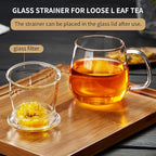 DOPUDO Large Glass Tea Cup, 25.6 oz Borosilicate Glass Tea Mug - Image 4