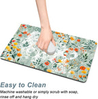 Rnivvi Coffee Mat, Hide Stain Rubber Backed Absorbent Dish Drying Pad - Image 5