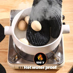 4 Pieces Oven and Pot Holders Mitts of Macaron Color Thickened Non-Slip - Image 5