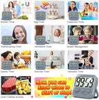 Antonki 2 Pack Digital Timer for Kids, Magnetic Countdown Kitchen Timers for - Image 7