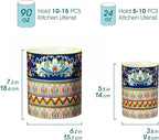 vancasso SIMI Utensil Holder, 7.3"+5.5" Porcelain Kitchen Utensil Holder - Image 2