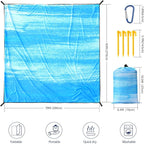 WIWIGO Beach Blanket Waterproof Sandproof Beach Mat 79" X 83"/10'x9'for 2-8 - Image 2