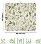 Vintage Botanical Floral Dish Drying Mat - Image 2