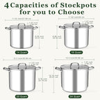 Leonyo Stainless Steel Stock Pot, 24QT Large Pot - Image 9