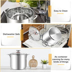 TeamFar 12 Quart Stock Pot, 18/10 Stainless Steel Large Cooking Soup Pot - Image 7