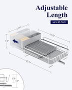 Kitsure Extendable Dish Drying Rack, Large Drying Dish Rack - Image 2