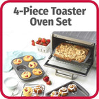 GoodCook 4-Piece Nonstick Steel Toaster Oven Set - Image 2