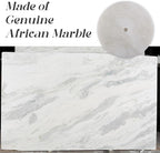 Koville African Genuine Marble Paper Towel Holder Countertop, - Image 3