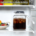 68 Oz Seal Pitcher With Lid and Spout, Large Iced Tea Pitcher - Image 4