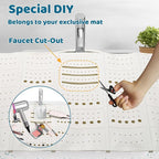 Bathroom Sink Cover for Counter Space, Foldable Silicone Sink Mat Makeup - Image 4