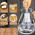 Yirilan Glass Pitcher, 2.2 Liter Water Pitcher - Image 3