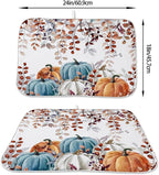 Fall Dish Drying Mat 18 x 24 Inch Autumn Maple Leaf Pumpkin Drying Mat - Image 3