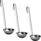 Super Sturdy, Ergonomic 4 Oz. Soup Ladle 3 Pk. Stainless Steel Ladles by FoodRestaurantSupplies