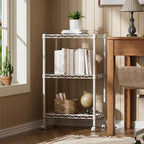 SINGAYE 3 Small Shelves Storage Shelf Wire Shelving Unit Metal Shelf Adjustable - Image 2