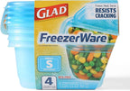 Glad Food Storage Containers, Small Rectangle, 24 Ounces | Freezerware | 4 - Image 2