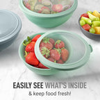 Zulay Kitchen 12 Piece Plastic Nesting Mixing Bowl Set - Image 5