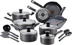 T-fal Initiatives Nonstick Cookware Set 18 Piece, Oven Broiler Safe 350F by T-falbrand