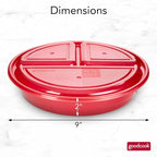 GoodCook Meal Prep Containers Set Microwave & Dishwasher-Safe Round Food - Image 2