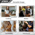 Server Apron with 3 Pockets, Waterproof Oil Waitress Waiter Half Apron - Image 5