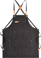 Aoomzoon Canvas Aprons for Men Chef Apron, Work Apron - 16oz Heavy Duty Cross by Aoomzoon