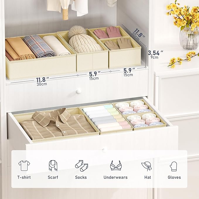 DIMJ Drawer Organizer Clothes - Image 2