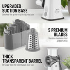 Zulay Kitchen Rotary Cheese Grater 5 Blade Cheese Shredder - Image 7