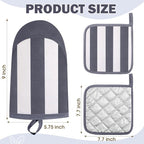 Reallnaive Oven Mitts and Pot Holders 4 Pcs Set - Image 2