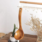 Wooden Spatula, Slotted Turner, Soup Ladle, Long Handle Utensils Set, Handmade - Image 3