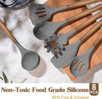Umite Chef Silicone Cooking Utensil Set, 8-Piece Kitchen Utensils Set - Image 2