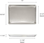 Excellante 9 1/2" X 13" Quarter Size Aluminum Sheet Pan, Comes In Each - Image 2