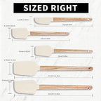 Ptanexx 5-Pcs Wooden Handle Silicone Spatula Set - Image 5