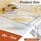 JJL Acrylic Cutting Board with Counter Lip, 30 x 20 Inches, and Vegetables - Image 5
