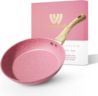 Innerwell 8-Inch Pink Nonstick Egg Pan, PFOA-Free Stone Cookware Skillet by Innerwell