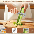 Multi-Functional Vegetable Peeler – Comfortable Wooden Handle - Image 5