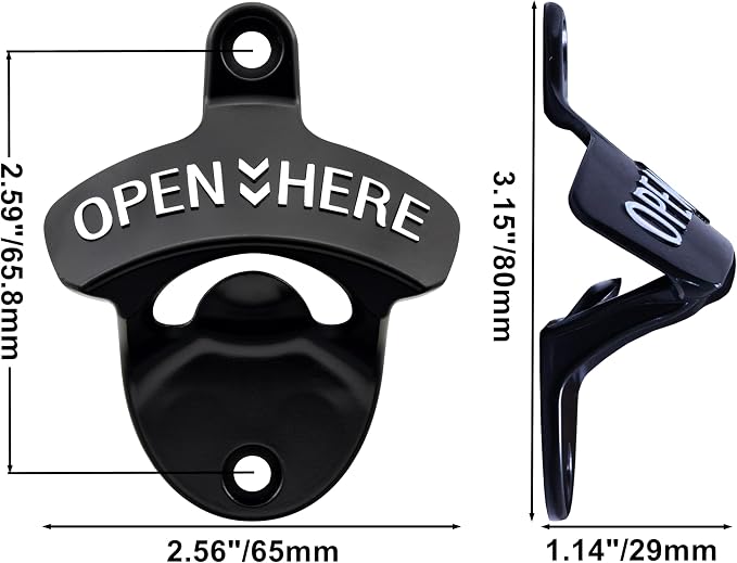 Wall Mounted Bottle Opener Stainless, Rustproof Post Mounted Beer Bottle Cap - Image 5