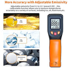 DEASOMIYE Infrared Thermometer Gun, -58°F~1112°F Laser Thermometer Temperature - Image 3